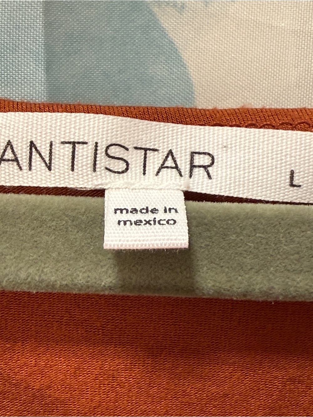 ANTISTAR Rust Colored Scoop Neck Top - Picture 2 of 4